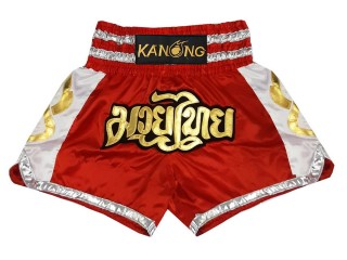 Kanong Muay Thai boxing Shorts : KNS-141-Red